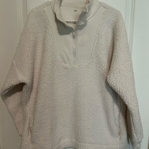 Aerie Cream Sherpa Pullover